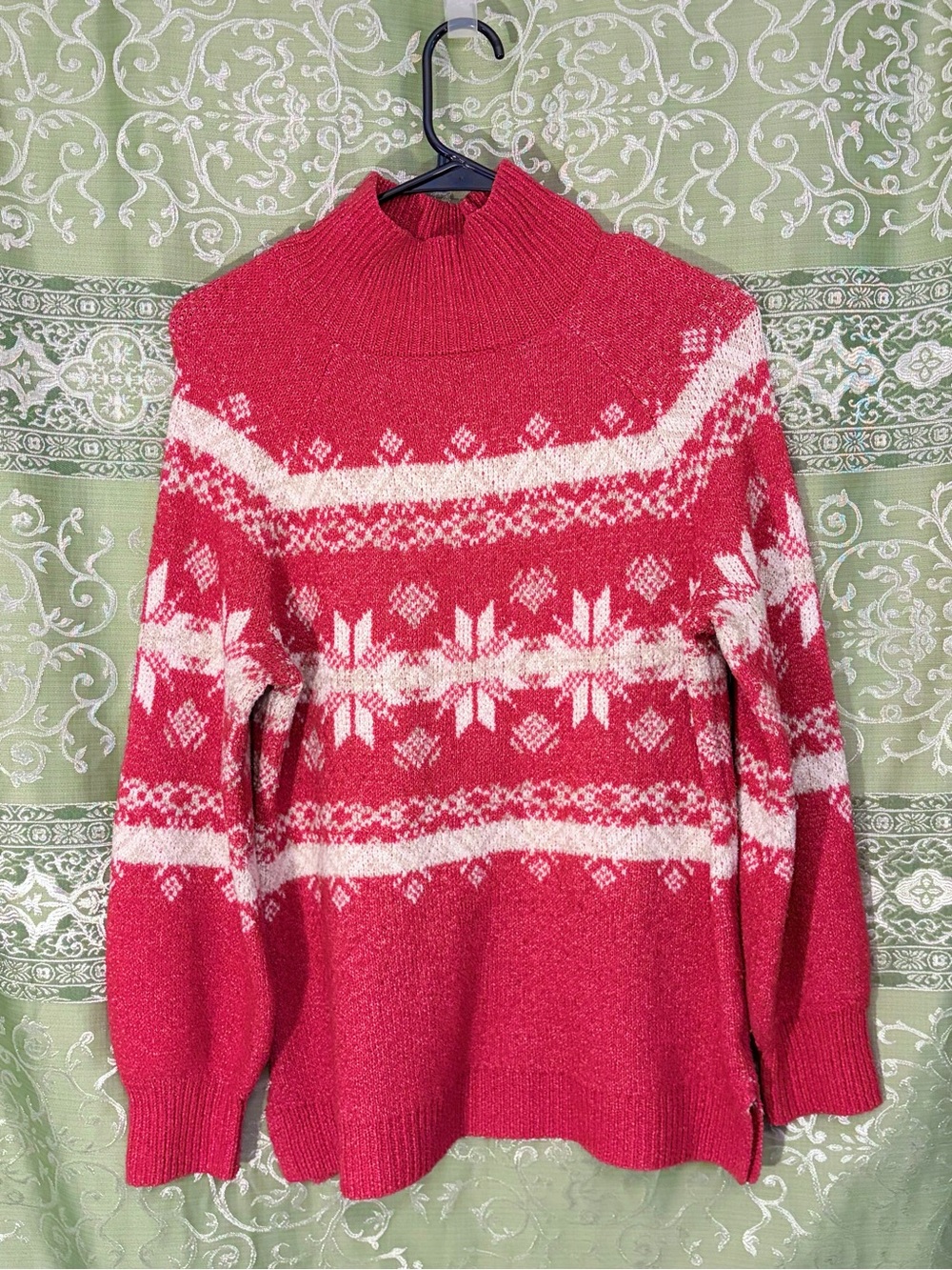 Orange Red Turtleneck Sweater